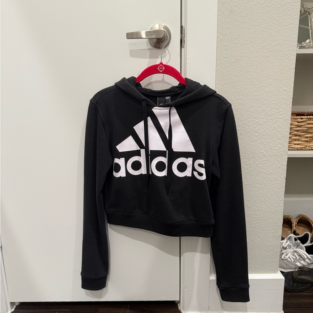 Adidas Black and White Hoodie